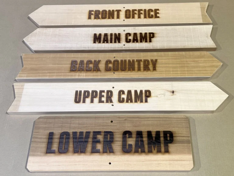 Laser engrave on 1 inch thick cedar