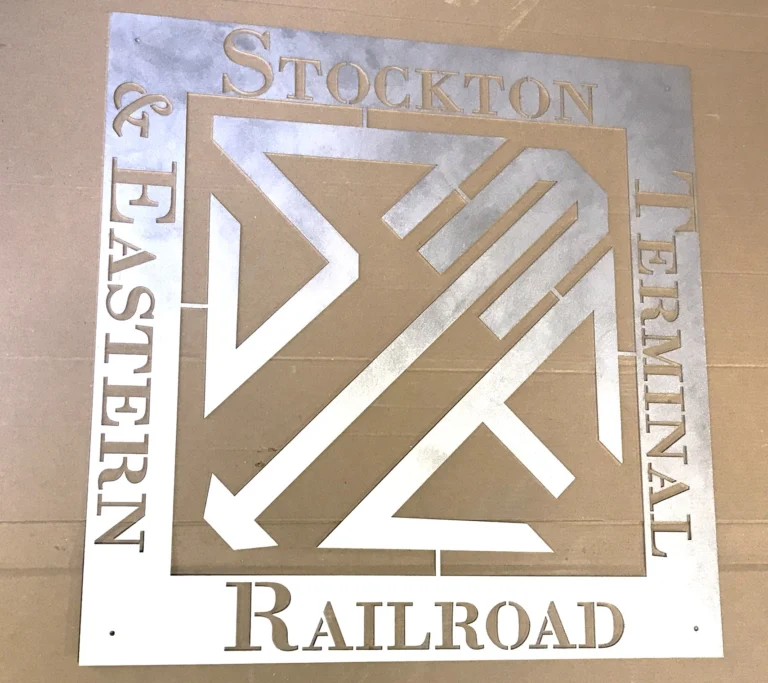 laser-cut aluminum stencil