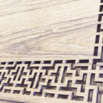 Laser cut 1 inch thick solid hardwood Laser cut 1 inch thick solid hardwood