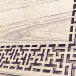 Laser cut 1 inch thick solid hardwood Laser cut 1 inch thick solid hardwood