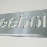 Custom logo cut from thin stainless steel Custom logo cut from thin stainless steel