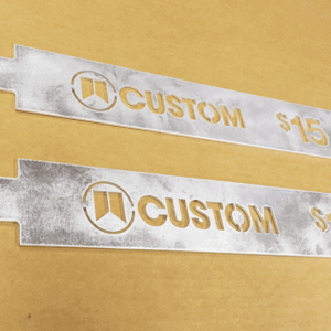 laser cut 1/16 inch thick aluminum stencil Aluminum stencil