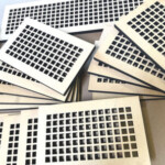 laser cut custom air grilles out of 3/4 in thick MDF laser cutting 3/4 inch thick MDF