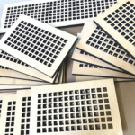 laser cut custom air grilles out of 3/4 in thick MDF laser cutting 3/4 inch thick MDF