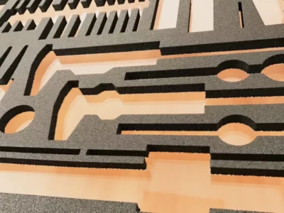 laser cut 1-inch thick open cell foam for packaging