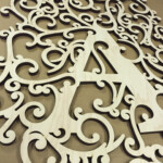 laser cut Apothic wine logo out of 3/4 inch thick maple plywood laser cut Apothic wine logo out of 3/4 inch thick maple plywood