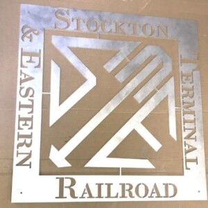 laser-cut aluminum stencil