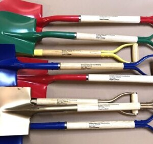 Laser engraved shovels for Google Ground Breaking