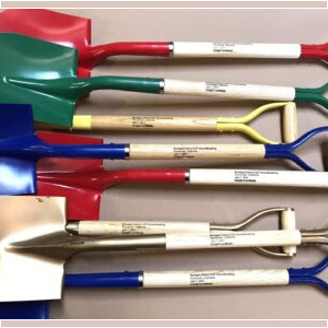 Laser engraved shovels for Google Ground Breaking