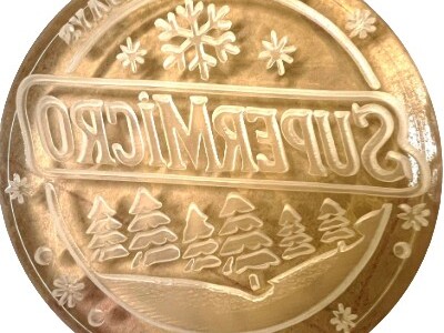 custom laser engraved 0.375-inch thick acrylic cookie mold