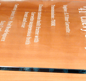 laser engrave on thick plate glass