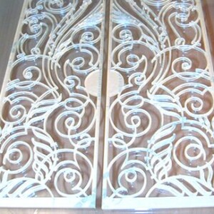 laser cut intricate acrylic door