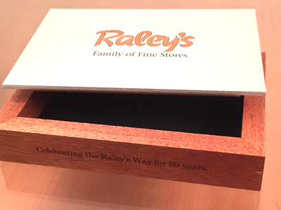 laser engraved wooden box