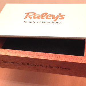 laser engraved wooden box