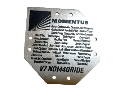 laser etched stainless steel plate for space project