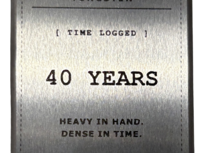 laser marking tungsten block as a gift