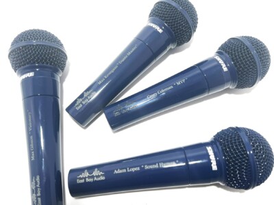 laser engraved shure microphones