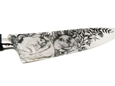 laser etch on knife as a birthday gift