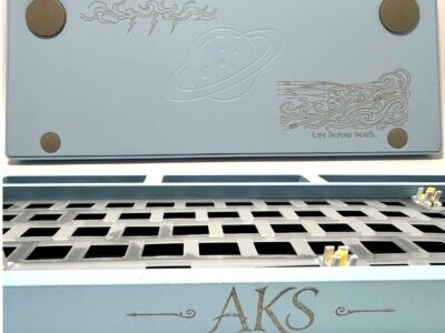 laser engraving custom keyboard Leobog HI-75 with anodized coating, permanent and not peeling