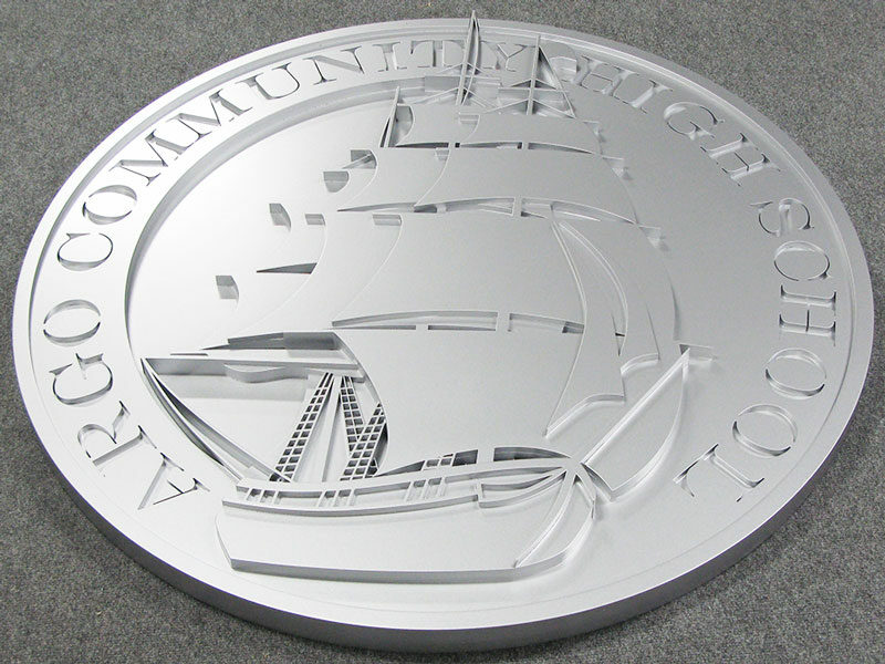 Argo-medallion-only Laser cut MDF school logo